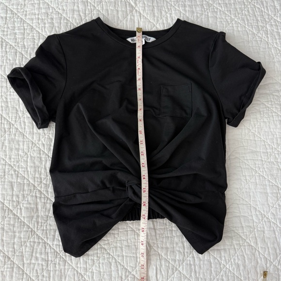 Walter Baker Black Short Sleeve Twist Tee - Picture 3 of 14